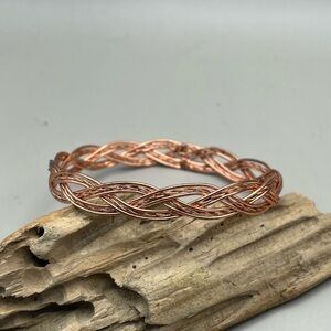 Elegant Copper Braided Bracelet